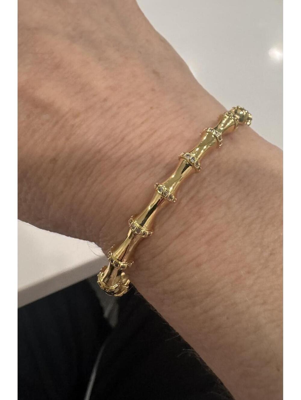 Frieda Rothman Vault Gold Overlay Bangle - Picture 3 of 3